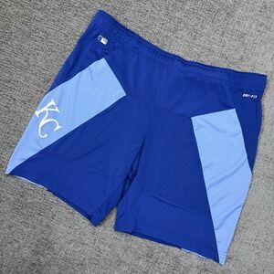 Kansas City Royals Nike‎ Dri Fit Shorts Men's Large * Blue Drawstring MLB